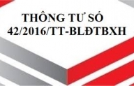 Trích Thông tư số 42/2016/TT-BLĐTBXH  ngày 28 tháng 12 năm 2016 quy định  mức điều chỉnh tiền lương và thu nhập tháng đã đóng BHXH